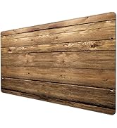 Vintage Wood Desk Mat Gaming Mouse Pad Extended XXL 35.4x15.7in Large Mouse Pad Non-Slip Rubber B...