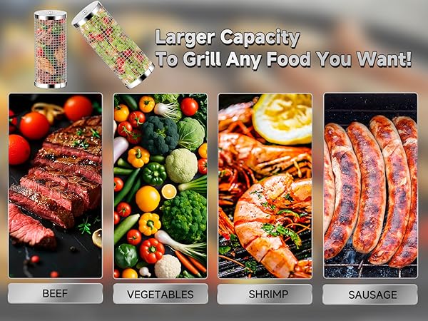 Larger Capacity To Grill Any Food You Want!
