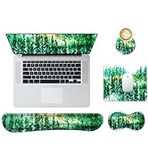 AIMSA Mouse Pad Wrist Rest Support Ergonomic Memory Foam Keyboard Set, Non-Slip Rubber Base Easy ...