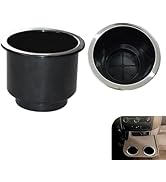 Icyfond 2PCS Car Cup Holder Inserts, Large Capacity Plastic Drop-In Cup Drink Holder, Recessed Ch...