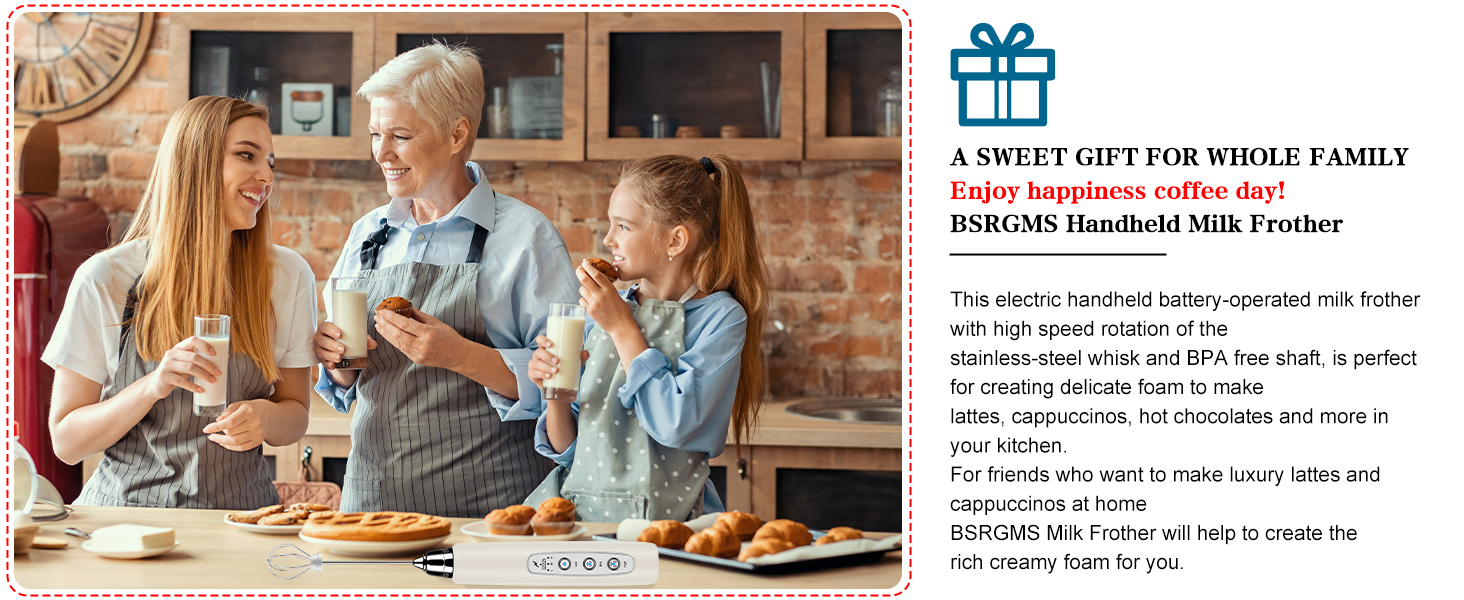 Milk Frother Handheld for Coffee