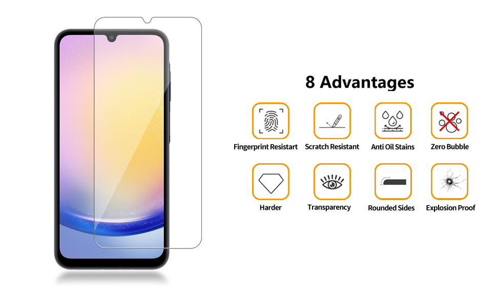 Samsung Galaxy A25 5G Tempered Glass Screen Protector