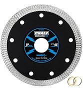CRALY 5 Inch Super Thin Diamond Blade, 7/8 in Arbor, 5'' Diamond Tile Blade for Angle Grinder &amp; T...