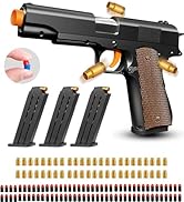 Toy Gun, Shell Ejecting Toy Gun with Soft Bullets, Educational Model Toy Pistol Shooting Game, Gi...