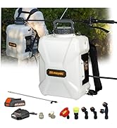 3Gallon Lawn Garden Sprayer Compatible with Dewalt 20V Battery, Backpack Pump Sprayer w/ 2.0Ah Ba...