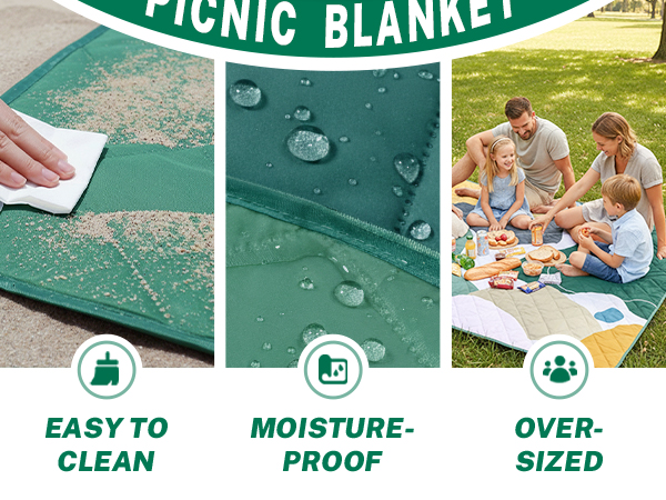 green picnic blanket