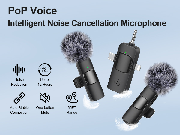 Mini Wireless Lavalier Microphone for iPhone