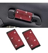 AOCISKA Bling Bling Auto Safety Door Handle Cover,Crystal Diamond Pull Gloves Pads,Rhinestone Lea...
