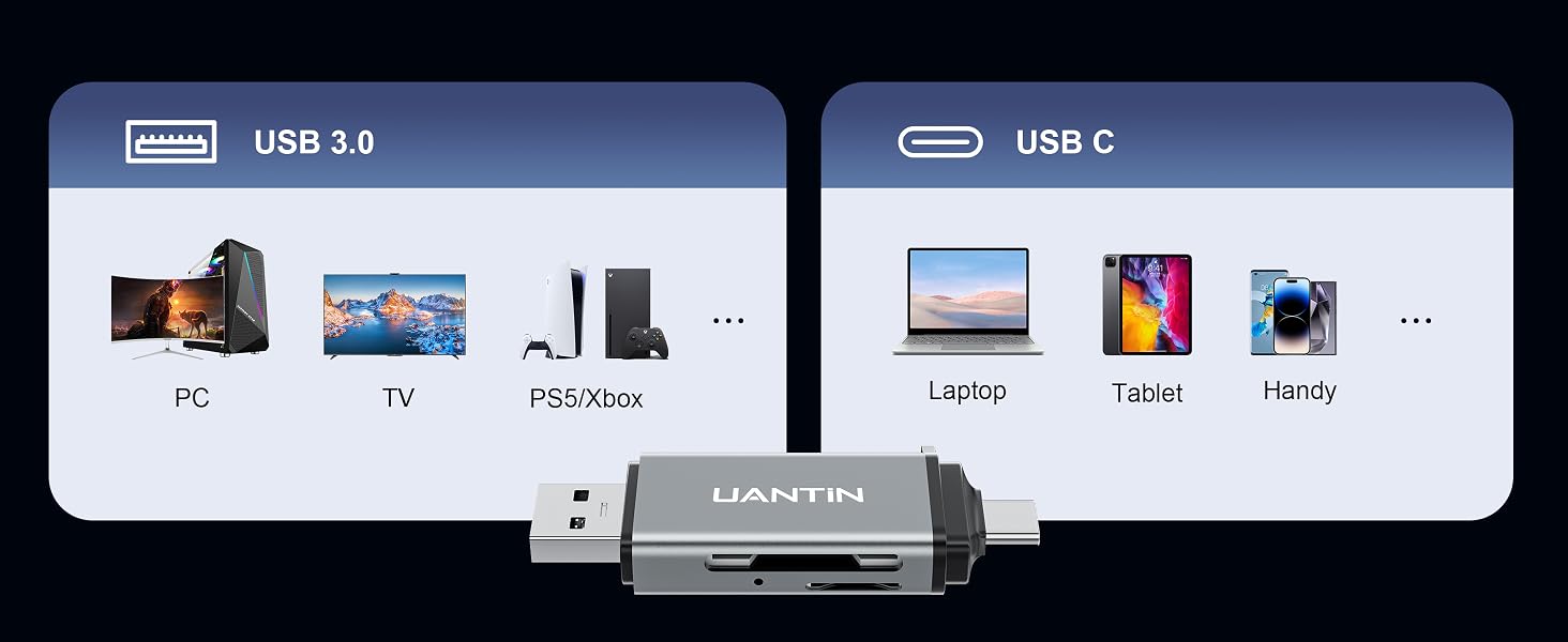 2 in 1 sd card reader
