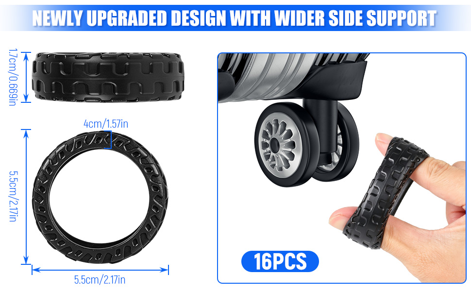vivinin 16 PCS Luggage Wheel Covers