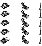 5 Pcs Quick Release Buckle Clip Basic Mount, 5 Pcs Vertical Surface J-Hook Buckle Mount Base with...