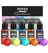 Color Metallic Alcohol Ink Set, Gemstone Colors, Colored Metallic Mixatives with Extreme Shimmer ...