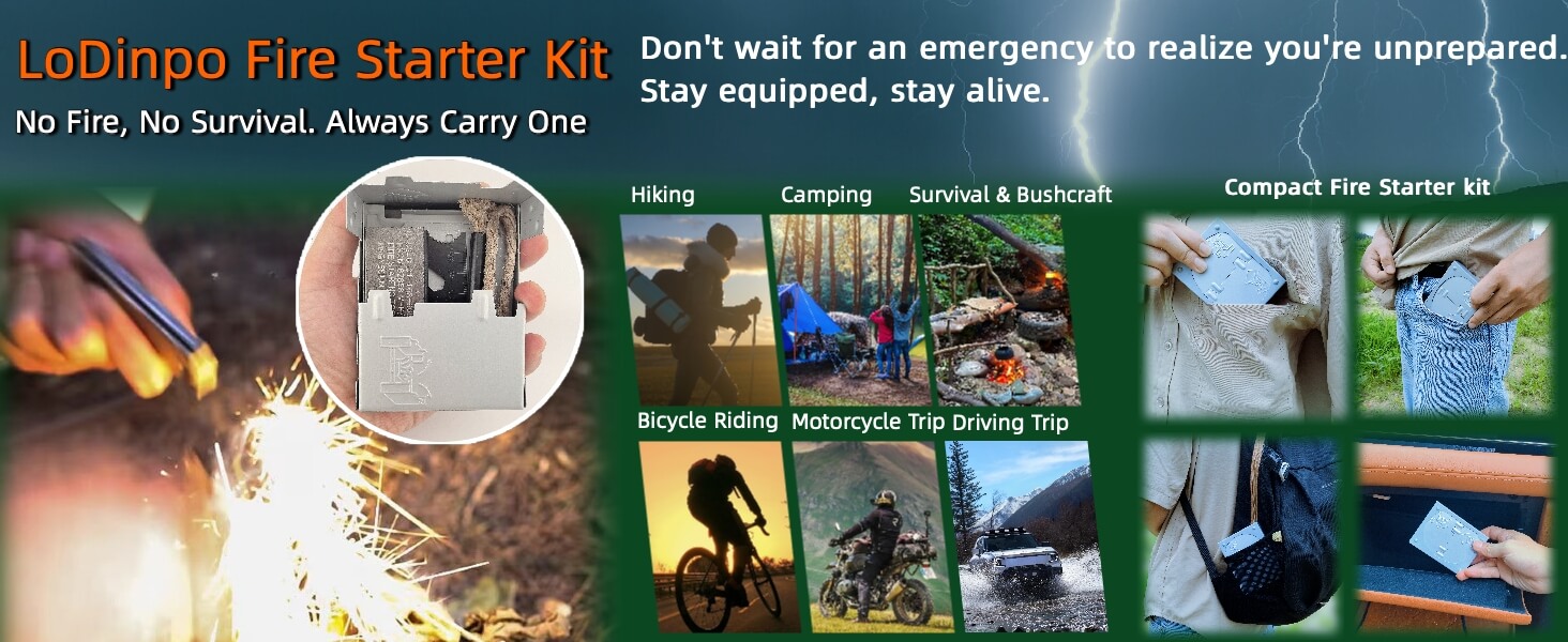 Fire Starter Stove Ferro Rod Magnesium Fire Pale Pocket Bellow