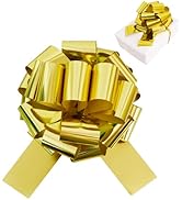 TONIFUL 12 Inch Gold Large Bow Giant Big Pull Bow for Car, Bikes, Table, Big Toys, Applicants, Fr...