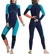 OMGear Wetsuit Men Women 3mm Neoprene Full Body UV Protection One Piece Long Sleeves Scuba Diving...