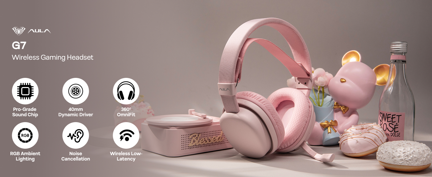G7 Headset Pink