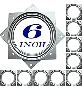 6Inch Lazy Susan Hardware, 10 Pack Square Rotating Bearing Plate, 500lbs Capacity Lazy Susan Turn...