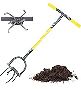 Jardineer Hand Tiller Garden Claw, Garden Twist Tiller Heavy Duty, Manual Soil Tiller for Flower ...