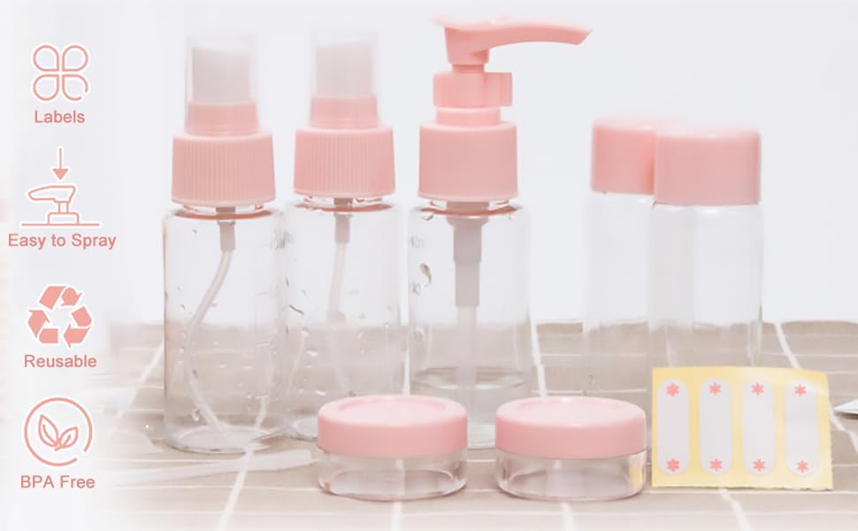 vitog travel bottles set for toiletries