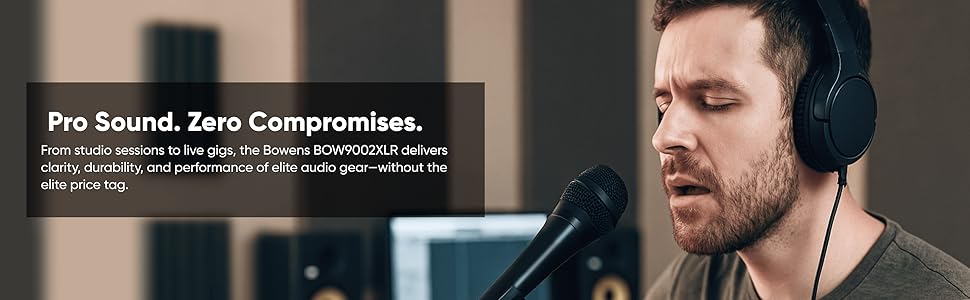 From studio sessions to live gigs, the Bowens XLR microphone delivers clarity and durability