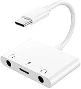 INVERSE NET Headphone Adapter for iPad, Headphone Splitter for 2 Headphones,3 in 1 USB C to 3.5mm...