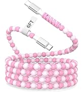 iMangoo 6ft Short USB C Cute Beaded Charger Cable for Carplay Car Play Cord Tangle-Free for Apple...