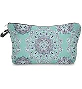 Deanfun Cosmetic Bag for Women, Mandala Flowers Waterproof Makeup Bags Roomy Toiletry Pouch Trave...
