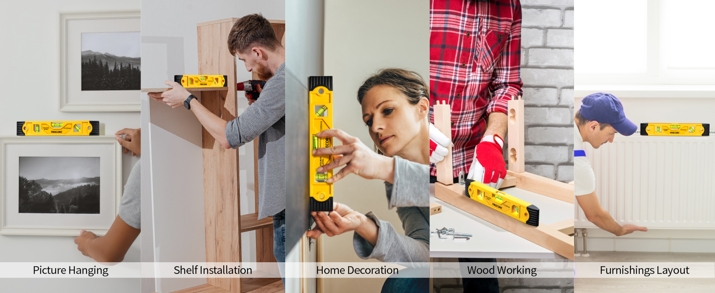 small magnetic torpedo level for hanging pictures Home DIY Install Shelf construction leveler tool