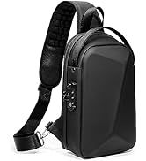 FENRUIEN Anti-Theft Crossbody Sling Backpack Bag for Men&amp;Women Hard Shell with USB, Shoulder Pack...