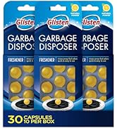 Glisten Garbage Disposer Freshener, Sink Disposal Odor Eliminator, Quick and Easy-to-Use, Lemon S...