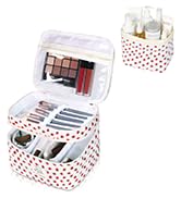 blue makeup bag