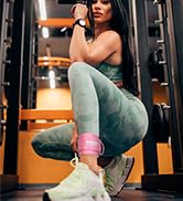 Pixel Panda Ankle Strap for Cable Machines and Resistance Bands, Work Out Cuff Attachment for Hom...
