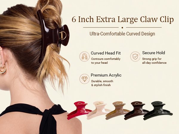 oversized hair claw clips