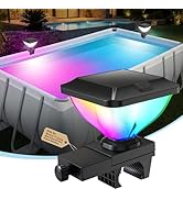 Pooldecor Solar Pool Lights for Frame Above Ground Pool, Dynamic Lighting Above Ground Pool light...