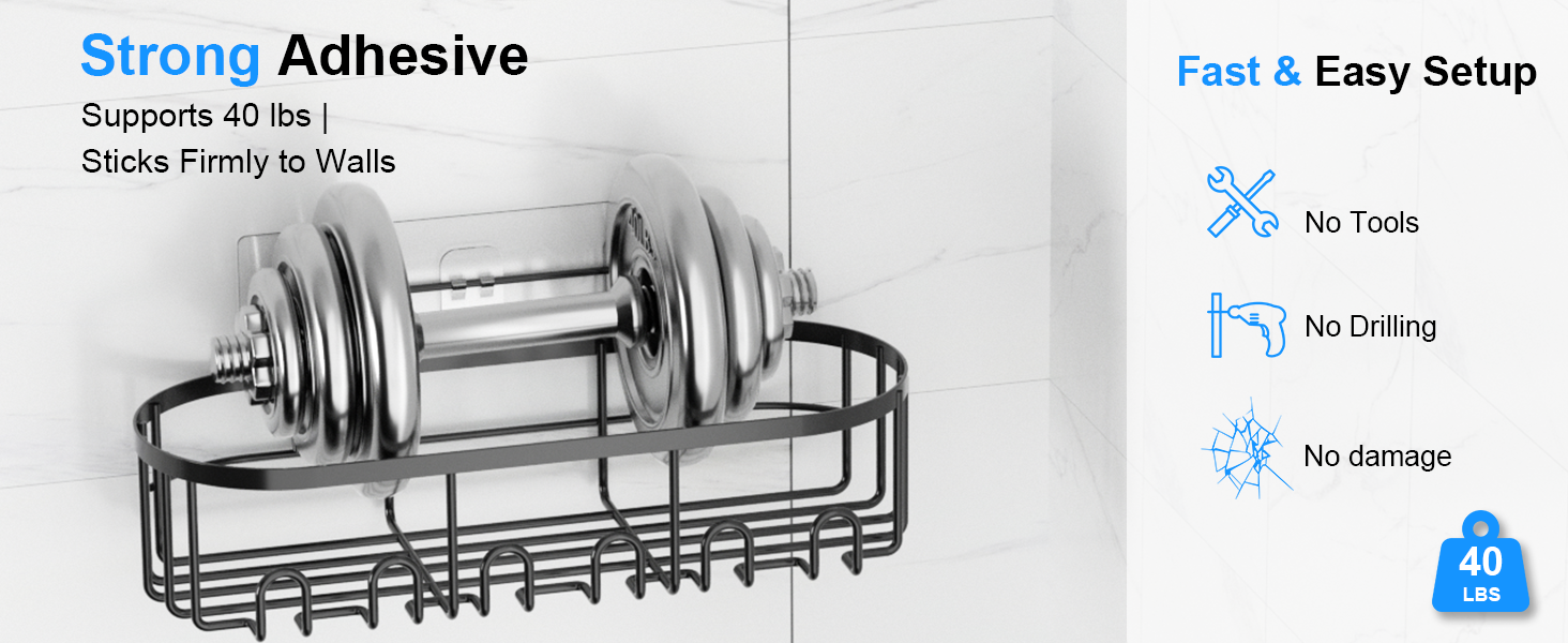 Adhesive Bathroom Organizer