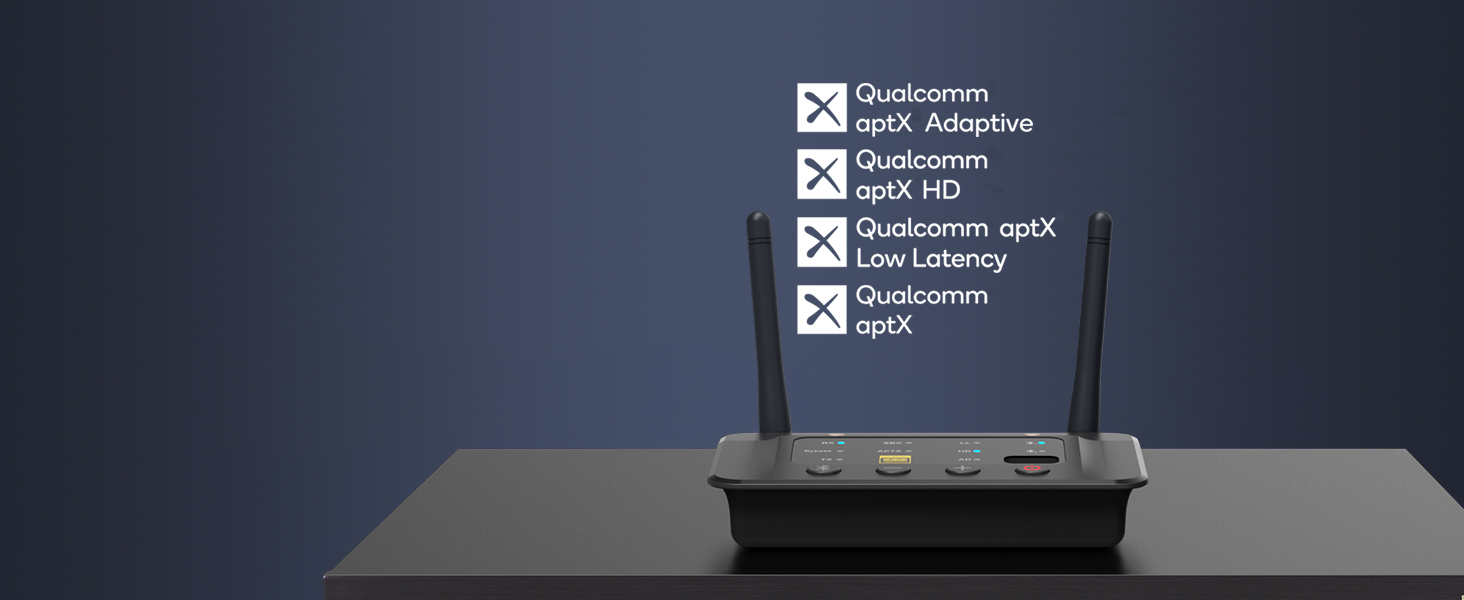 Enjoy seamless audio-video sync with aptX Low Latency or aptX Adaptive,and highres sound with aptXHD