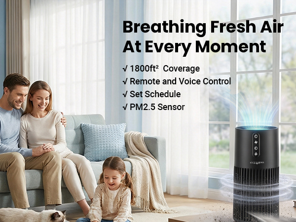 smart wifi air purifier for room air purifiers for bedroom home hepa air purifier