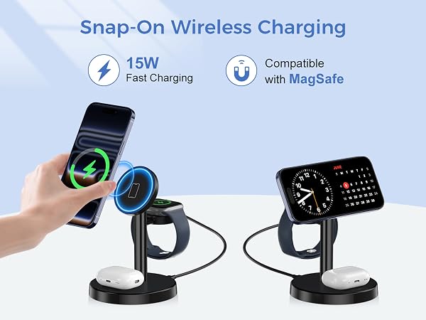 3 in 1 Fast Wireless Charging Station for Apple