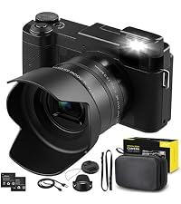 5K Digital Camera with WiFi 64MP Vlogging Camera for YouTube | Autofocus, Flip Screen, Webcam Functi...