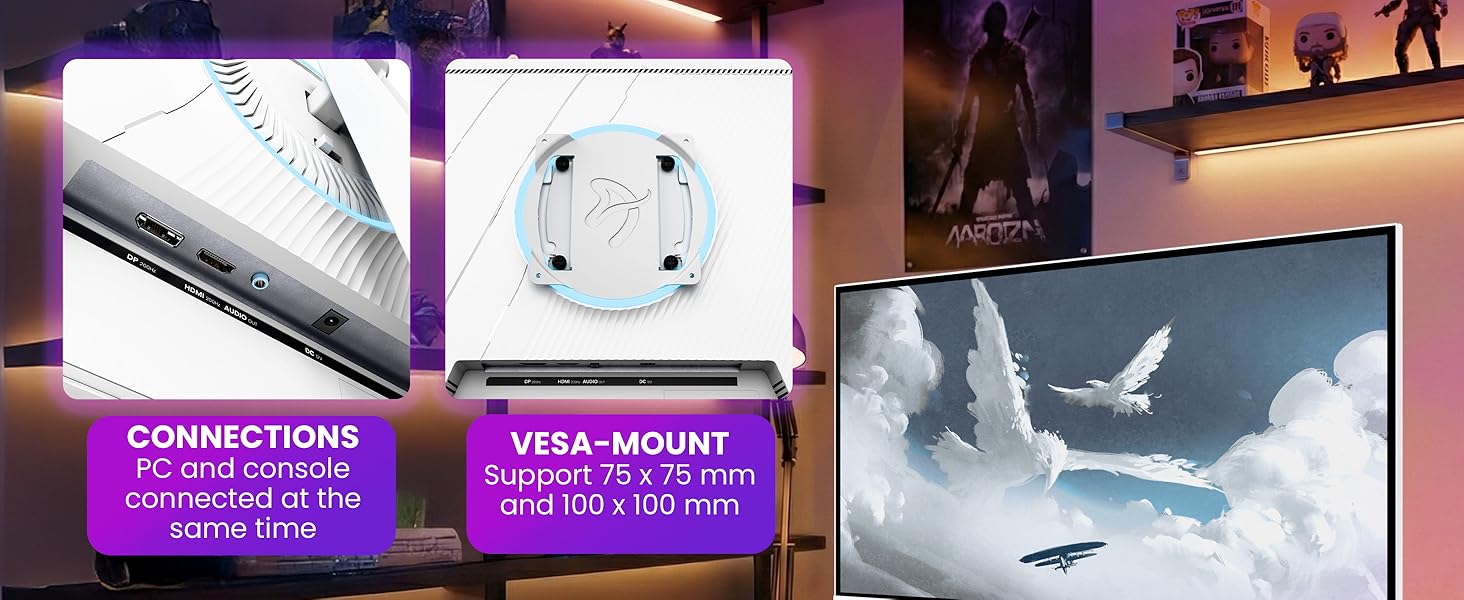 Connections PC and console connected at the same time