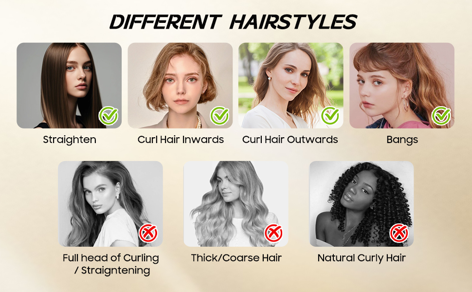 wireless hair iron for straightening and curling