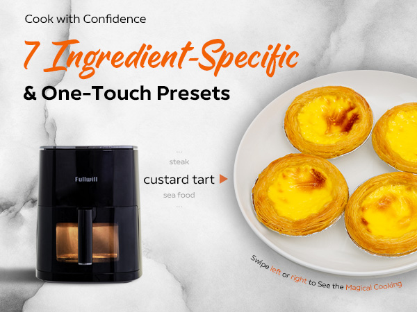 Enjoy golden, crispy, and sweet custard tart at one touch.