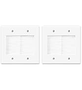 VCELINK 2 Gang Brush Wall Plate, Cable Pass Through Wire Hider for Cable Management, Ethernet Cab...