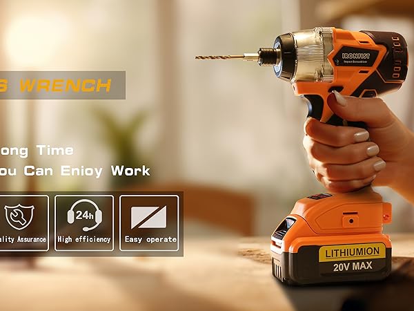 Cordless impact drive drill power electric 1/4 inch high torque brushless set combo lithium