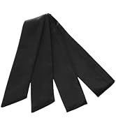 WsjiaboFux Black Satin Ribbon Long Sash Belt for Wedding Dress, Bridal Waist, Robe Replacement, S...