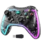 RALAN Wireless Controller with 8 Color LED Lighting Compatible with Xbox One S/X, for Xbox Series...