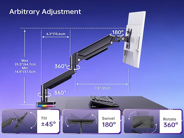 RGB Monitor Stand with usb hub