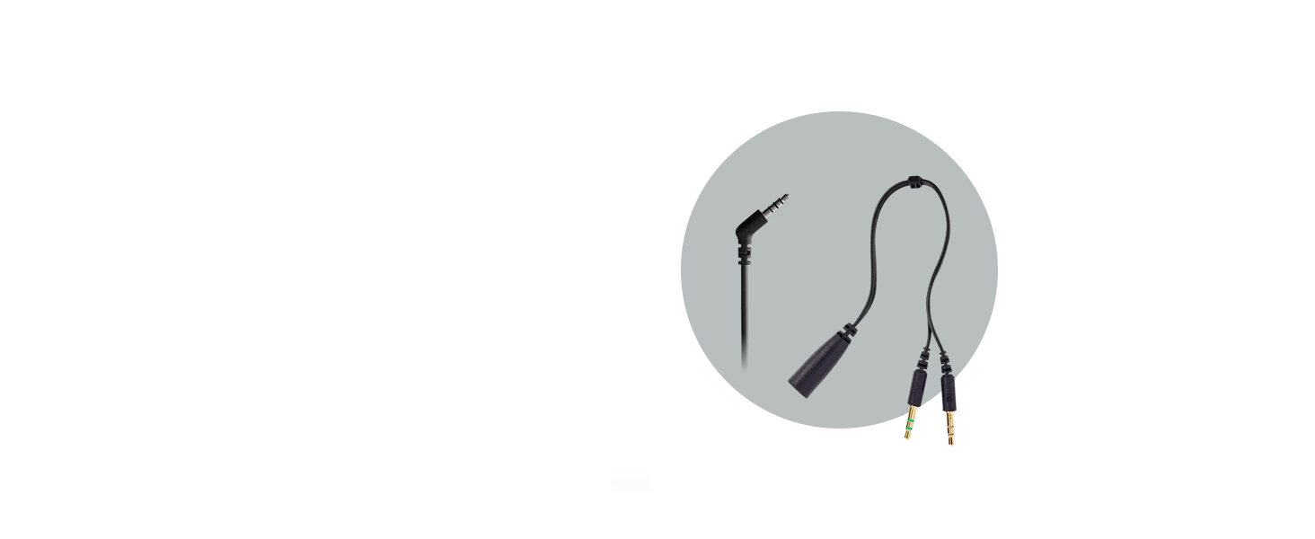 3.5mm connection headset, y-adapter for 3.5mm connection headset