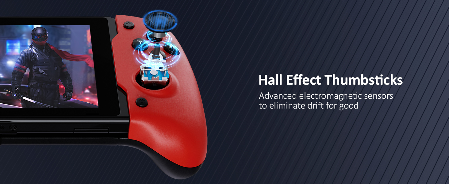 This Gripcon featuring Hall sensor joysticks provide accurate no deadzone control