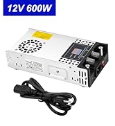 Yaheeda Adjustable Power Supply with LED Display - AC110V/220V to DC 0-12V Converter 600W 50A Pow...